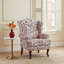 Upholstered Chenille Wingback Chair-1557988240