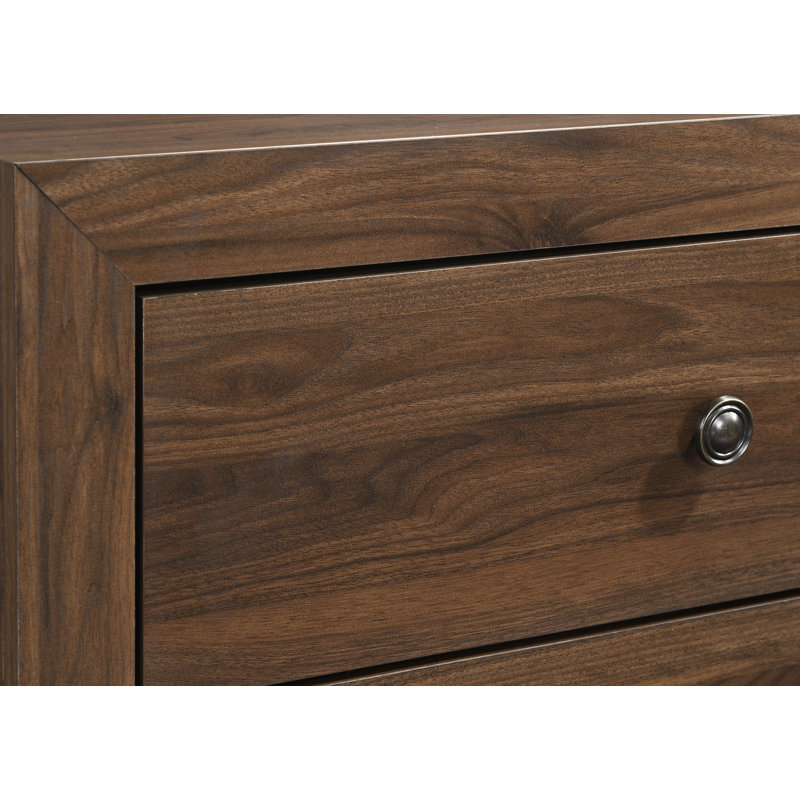 Jomira Laure Panel Bedroom Set, Full, 5 pieces: Bed,2 Nightstands,Dresser,Mirror