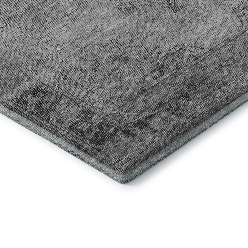 Tapis gris Premium lavable à la machine Fehr, Rectangle 9 pi x 12 pi