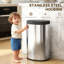 Stainless Steel Motion Sensor Kitchen Trash Can - 55L