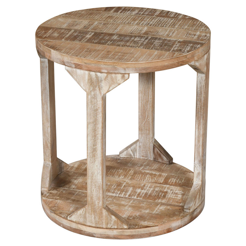 Table d'appoint Avni naturelle vieillie