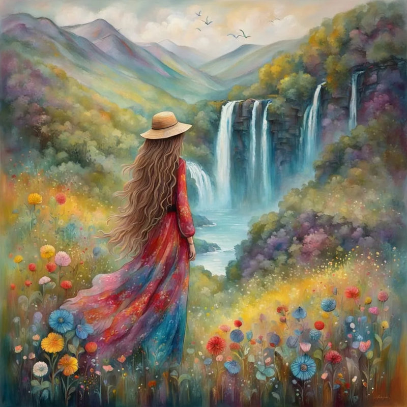 «Quiet Reflection», art mural sur toile tendue, L 40 po x H 40 po x P 1,5 po