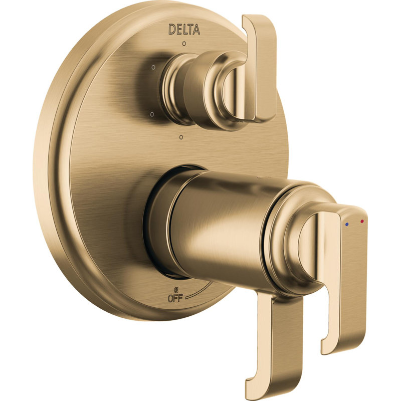 Ensemble de garniture de robinet de douche à inverseur intégré à 6 réglages Tetra 17T Series, robinet de douche