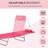 Pink Outdoor Chair With Breathable Mesh And Reclining Back For Yard, Patio Camping Sun Tanning By , Folding Seat