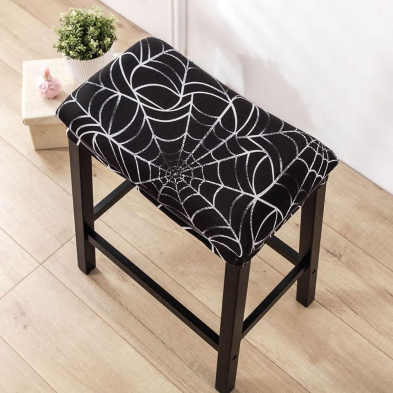 Bar Stool Cover Rectangle Set Of 4 Printed Stretch Counter Height Bar Stools Slipcovers Saddle Stool Slipcover Bench Seat Protector Backless Bar Stools Covers For Kitchen Counter