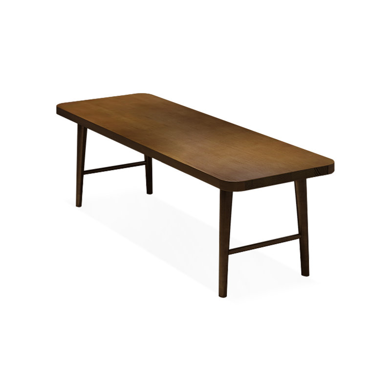 Bureau rectangulaire en bois massif noyer, H 29,53 po x l 70,87 po x P 23,62 po