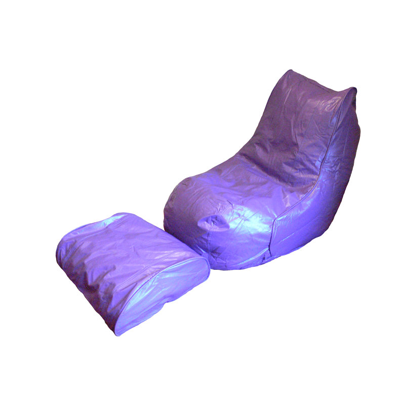 Petit ensemble de fauteuils à billes en similicuir, Similicuir mauve