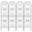 Paquet de 4, plaque de base pour plante d'extérieur en métal antirouille 86,7 po x 19,7 po, noir, procédure d'assemblage simple et construction solide 19,7 po 4, méthode, méthode de fixation
