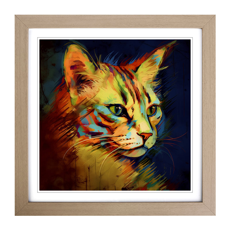 Single Picture Frame Print on Wood, Oak Framed