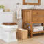 Porte-papier hygiénique - Osier en jacinthe d'eau naturelle, organisateur de salle de bain pour 6 rouleaux, style campagnard rustique