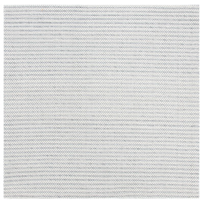 Tapis gris clair / ivoire en laine tissé à plat Sullivan