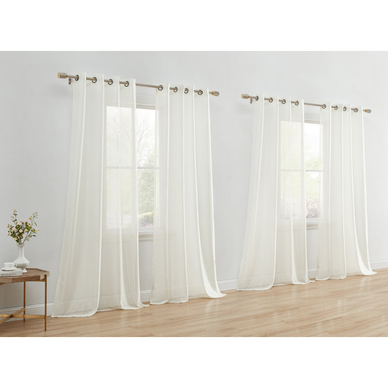 Sudley Sheer Curtain, 54" W x 72" L, Ivory