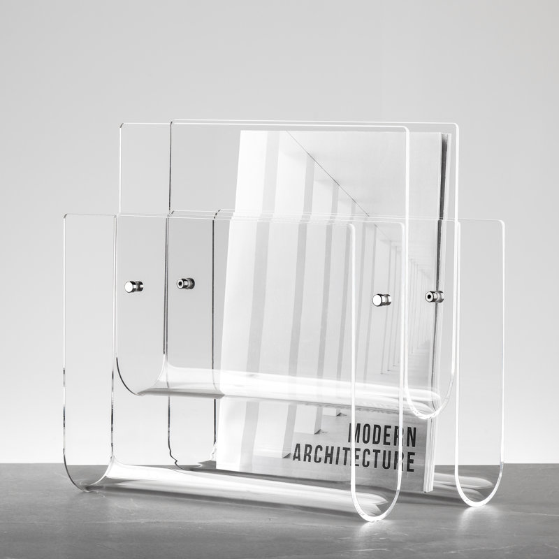Porte-revues en acrylique transparent Taly et support de rangement moderne pour la maison et le bureau