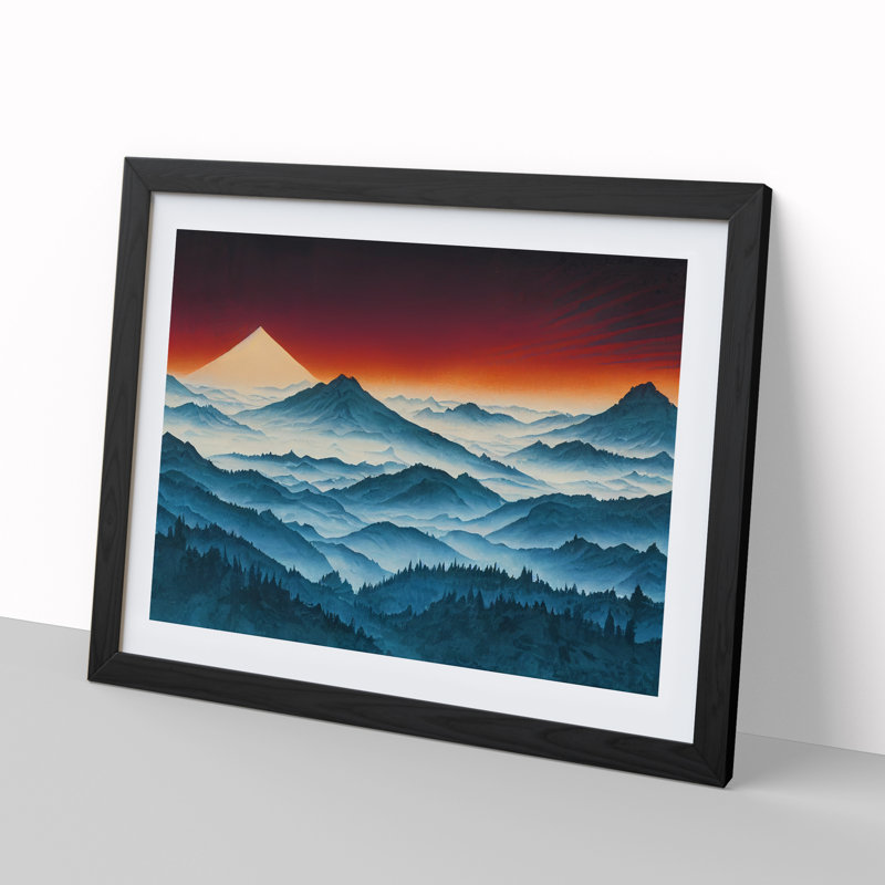 Seductive Mountain Forest - Framed Print, 25cm H x 34cm W x 2cm D, Black