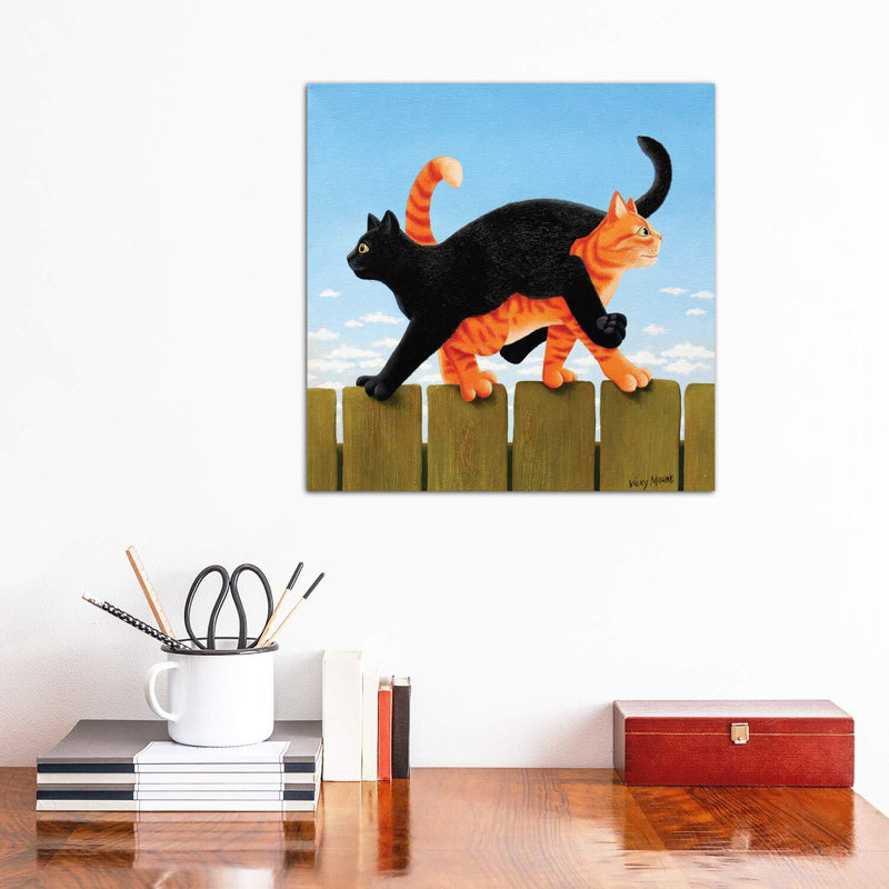 Mornin' Arthur. Mornin' Harry by Vicky Mount - Wrapped Canvas Painting, 45.72 cm H x 45.72 cm W x 3.175 cm D