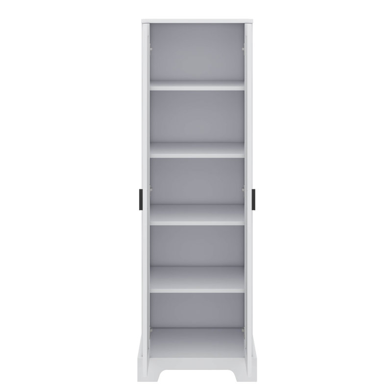 Armoire de rangement de salle de bain avec 2 portes, armoire de plancher avec tablettes réglables, pour salle de bain, cuisine, salon, bureau