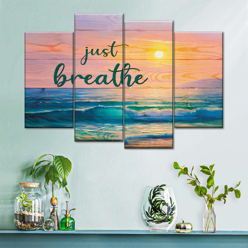 Just Breathe Sunset 4 pièces, H 22 po x l 36 po x P 1 po