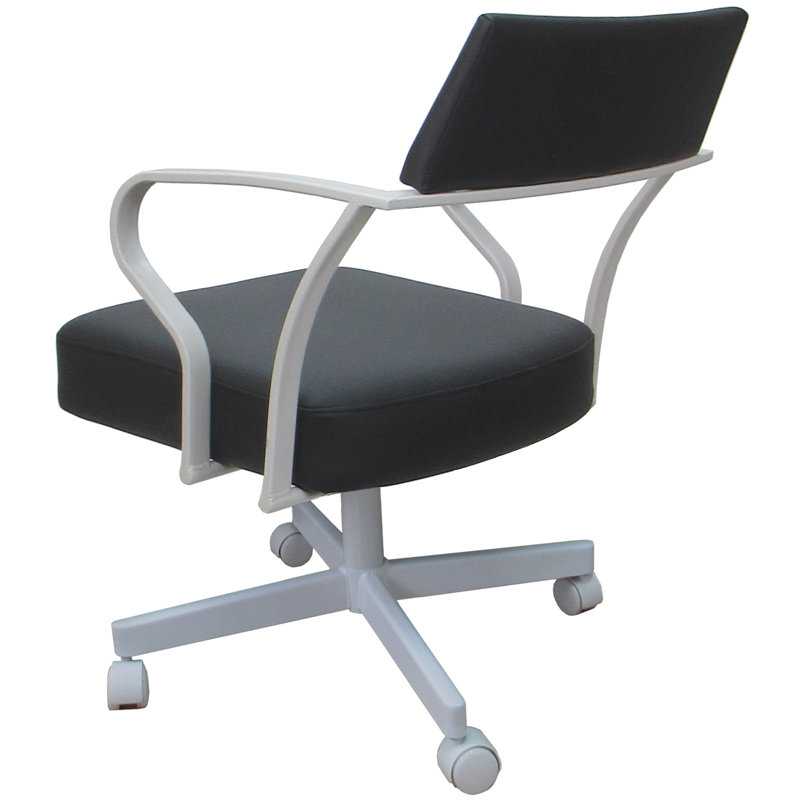 Chaise pivotante en métal Itzuri, Gris, Blanc