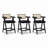 Modern Resin Webbing Back Bar Stool Set, Ergonomic and Stylish for Any Space