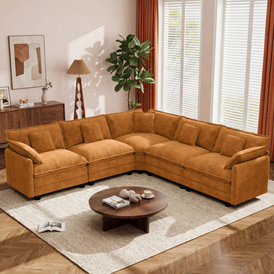 Canapé modulaire modulaire en L chenille de 111,5 po Mancilla