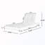 Chaise longue de patio avec coussin à 2 volets
