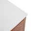 Meuble-lavabo simple autoportant à grain de bois 24 po avec plateau en quartz blanc pur Atilia-38770688