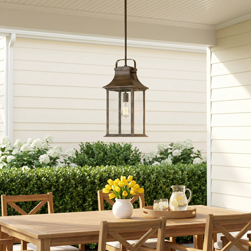 Sereia Outdoor Hanging Lantern, Bronze