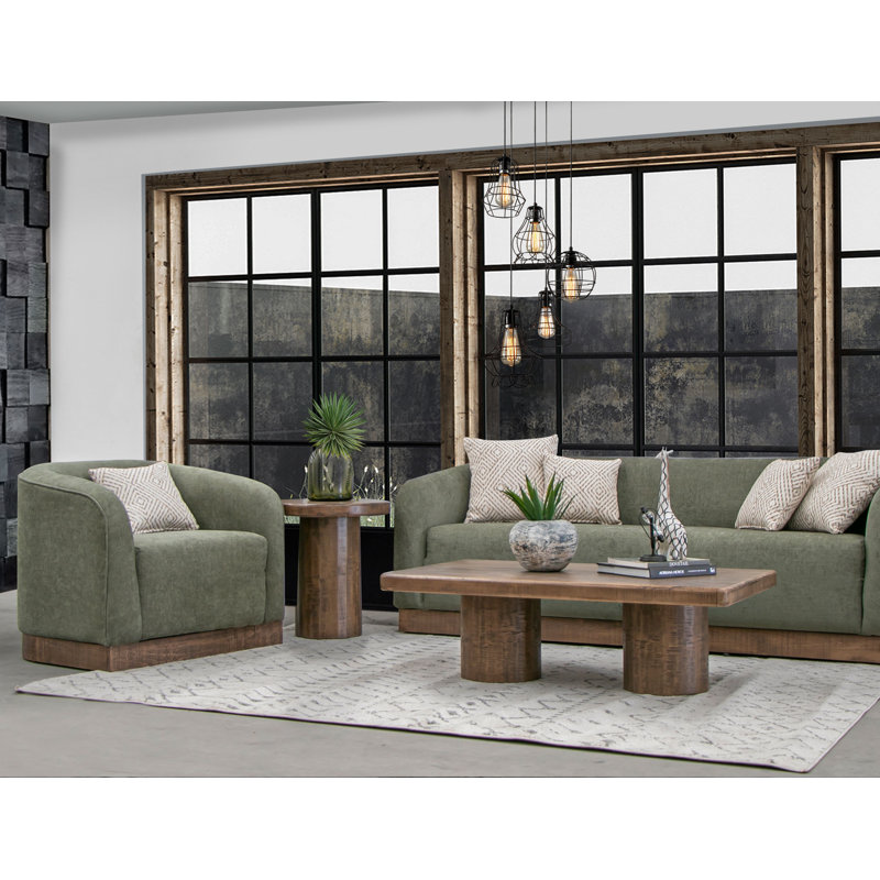 Fauteuil Bedfordshire, Polyester vert olive