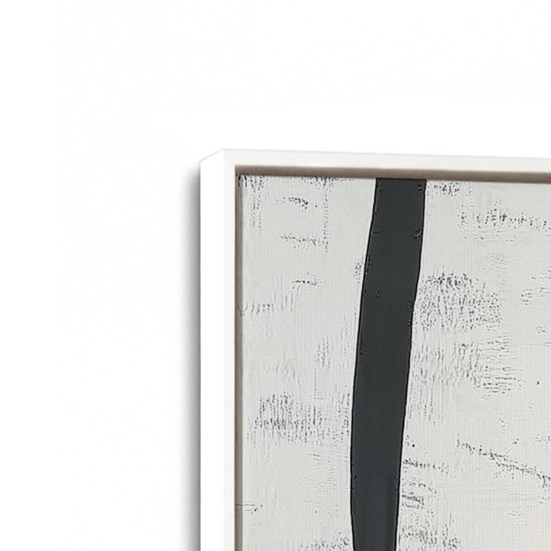 Ensemble de 2 impressions courbées Silence, Cadre flottant blanc opaque, 36 po x 24 po