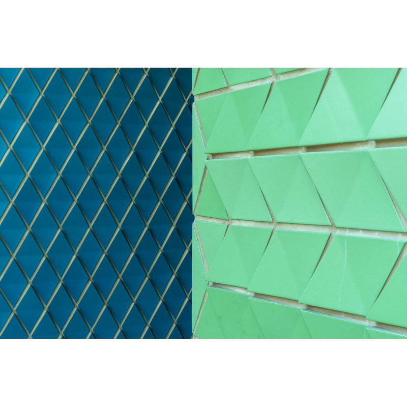 Diamond City I Print by Adam Mowery, 24" H x 36" W, Image Brush Gel, Blue/Green