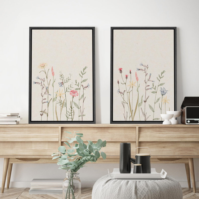 "Foncé champ de couleur noir, paysage abstrait, formes murales, art moderne, décor minimaliste nordique", 2 pièces sur toile