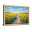 Scénario et paysages urbains Tournesol Champ Chemin Ciel Nuage Vert Feuilles Couleurs vives-1205307765-1205307770-1205307771
