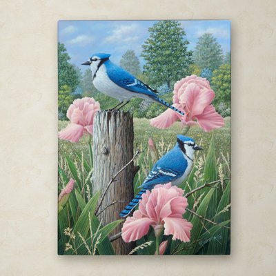« blue blue jays », reproduction d’impression sur toile tendue