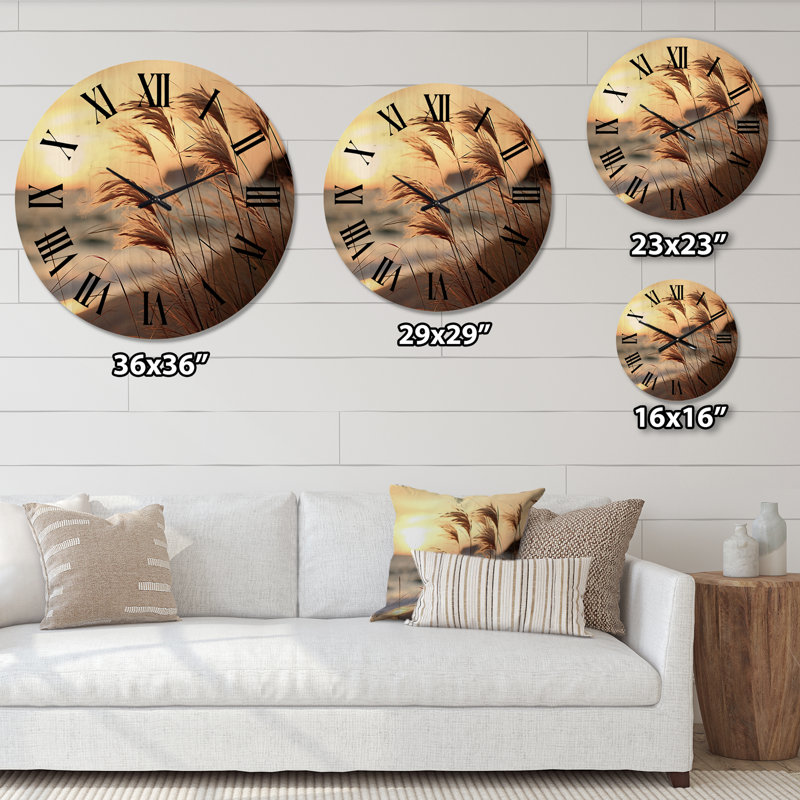 Horloge murale en bois massif Tutbury, Moyenne