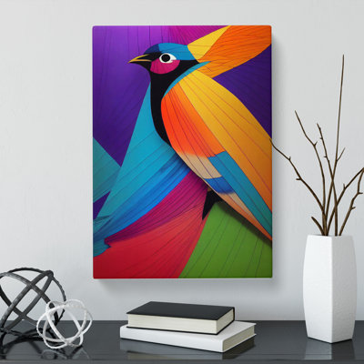 Bird Marbling - Wrapped Canvas