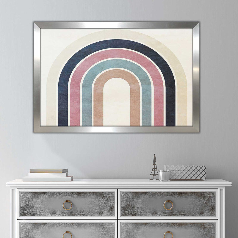 «Over the Rainbow» par SD graphiques studio - impression, Encadrement argenté, H 21,5 po x l 27,5 po x P 0,75 po