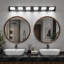 Éclairage à DEL pour meuble-lavabo à DEL, réglable, à intensité variable 3 couleurs (3/4/6000 K), noir mat moderne-528883617