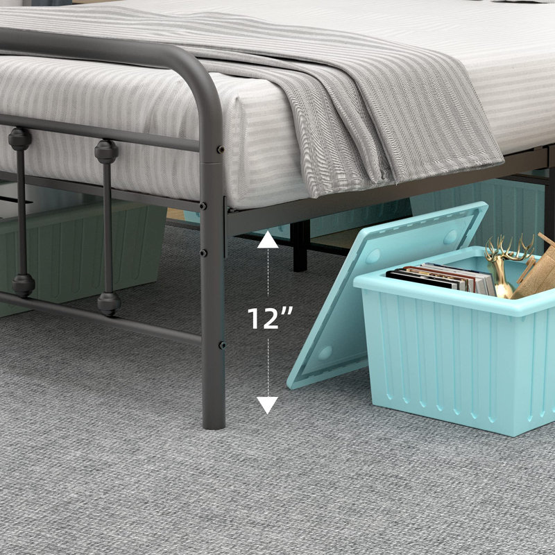 Arnis Metal Slat Headboard Design Bed, Full