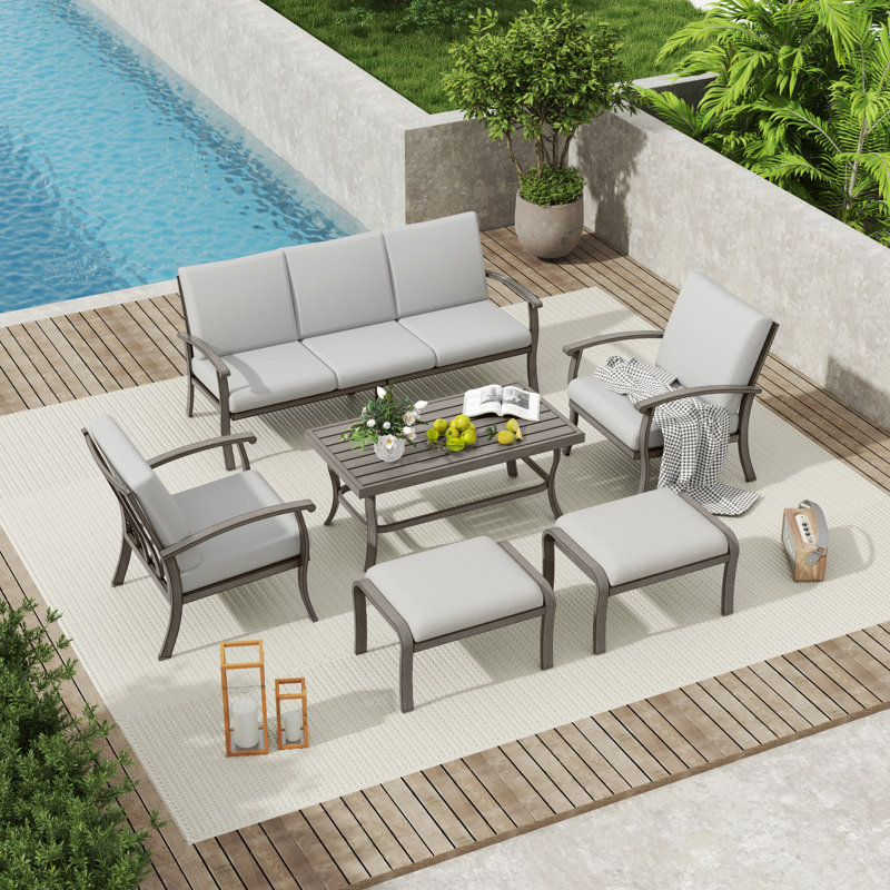 Elieace 5 - Person Patio Conversation Set with Cushions