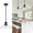11 in. 1-Light Modern Pendant Light with Clear Hammered Glass Shade for Kitchen Island