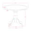 L'ensemble de table de cuisine 3 pièces comprend une table ronde et 2 chaises de salle à manger Mid-Century en bois avec dossier en X - Lin blanc -1152095416-1152095399