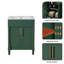 Meuble-lavabo 24 po avec lavabo intégré en céramique, meuble-lavabo à double porte et meuble-lavabo simple-114351227
