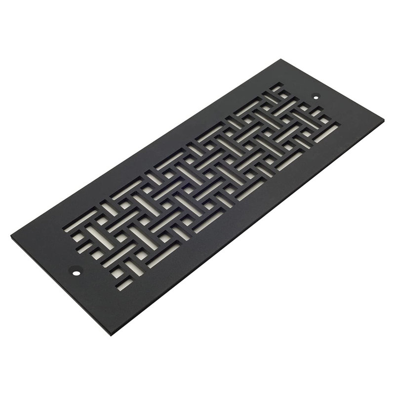 Grilles de couvercle de ventilation Reggio, Noir, 4 po x 10 po