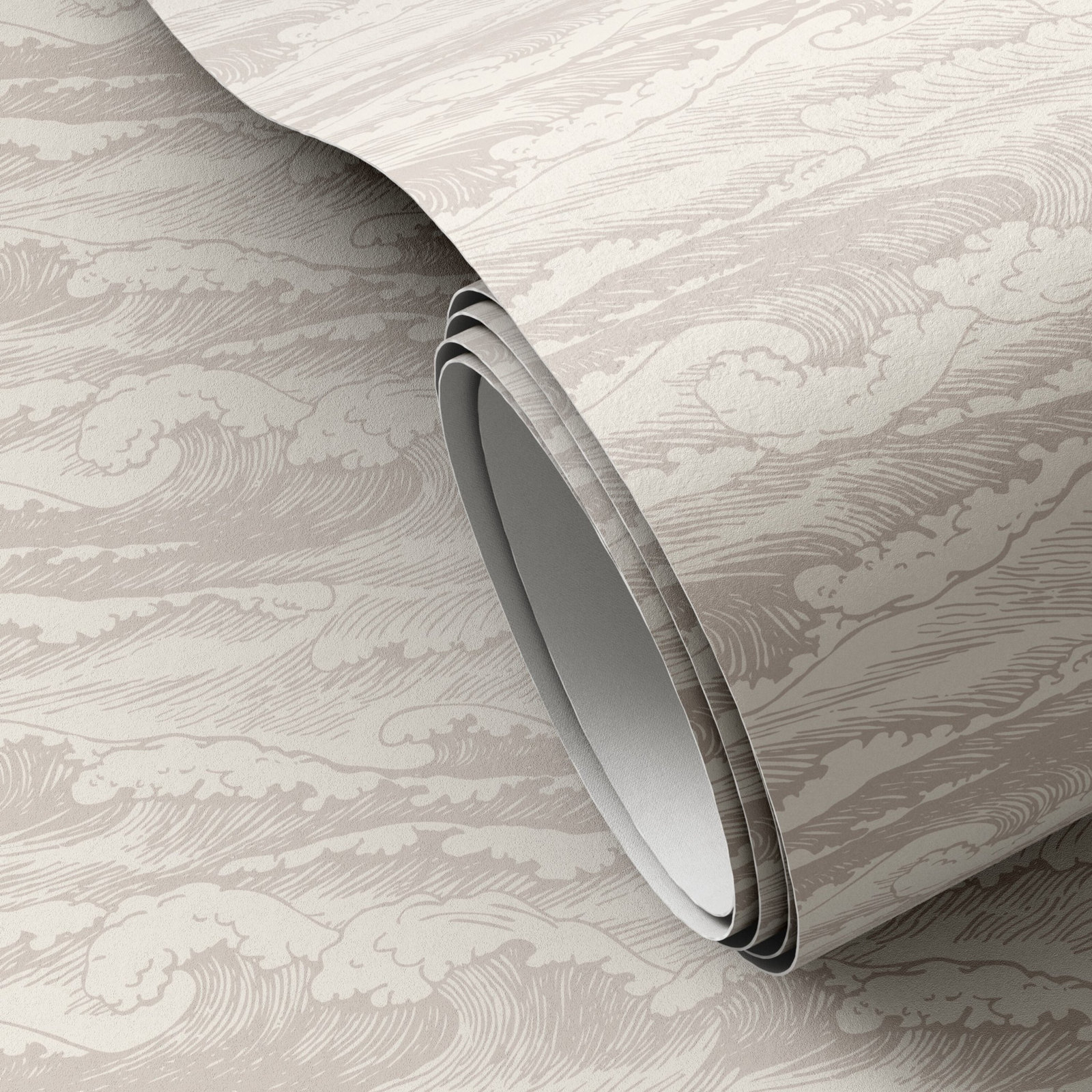 Wavebreak Wallpaper Roll, Gray II