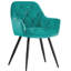 Velvet Tufted Upholstered Armchair Runge 50cm H-845564881