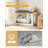 Cat Litter Box Enclosure, Hidden Litter Box Furniture with Removable Dividers, Reversible Entrance Left or Right Side,Cat House, Rustic White and Brown-549862269