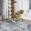 Rectangle Floral Washable Area Rug-469218590