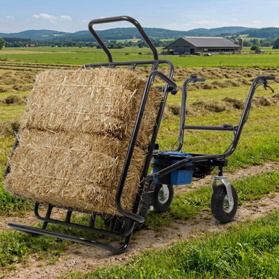 Chariot de transport électrique, chariot à benne de jardin utilitaire alimenté par un moteur 24v DC 350w, capacité de charge de 265 lb avec poignée en métal et roues de 16 po, chariot de jardin et wagons pour pelouse