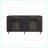 Cabinets, Matte Black Minimalist Storage Cabinet with 4 Glass Doors | Black | MDF+glass