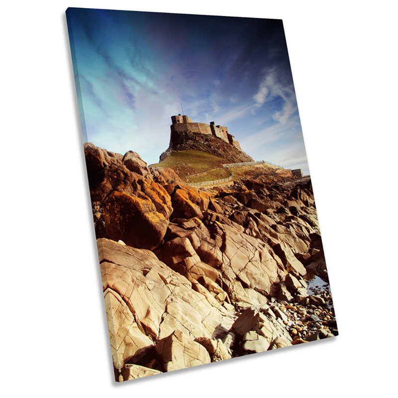 Holy Island Castle Northumberland - Wrapped Canvas Print, 137.2cm H x 91.4cm W